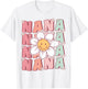 Cute Groovy Nana 70s Family Birthday Party Daisy Flower T-Shirt - T-Shirt | White