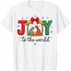 Women Joy to The World God Christmas Family Pajama Christian T-Shirt - T-Shirt | White