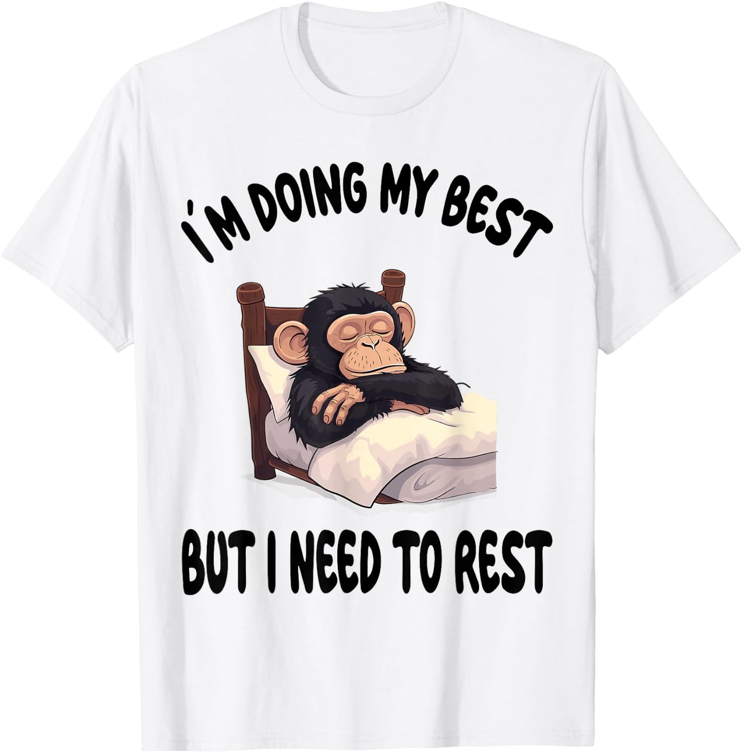 Monkey Ape Official Sleepshirt Pajamas Nightgown T-Shirt - T-Shirt | White