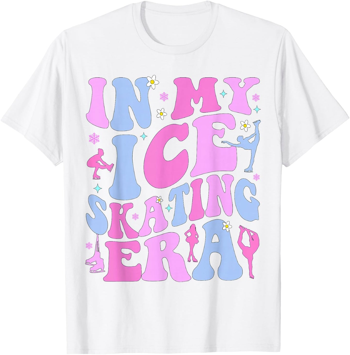 In My Ice Skating Era Figure Hockey Skating Girls Boys Coach T-Shirt - T-Shirt | White