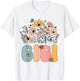 Wildflower Gigi for Grandma Grandmother Announcement T-Shirt - T-Shirt | White