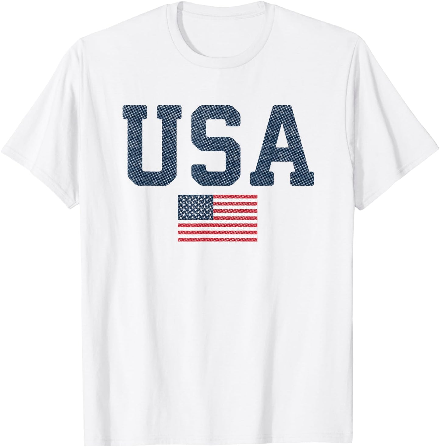 USA Patriotic American Flag 4th Of July Independence Day T-Shirt - T-Shirt | White