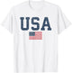 USA Patriotic American Flag 4th Of July Independence Day T-Shirt - T-Shirt | White