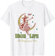 Miller High Life The Champagne Of Beers Girl On Moon Vintage T-Shirt - T-Shirt | White