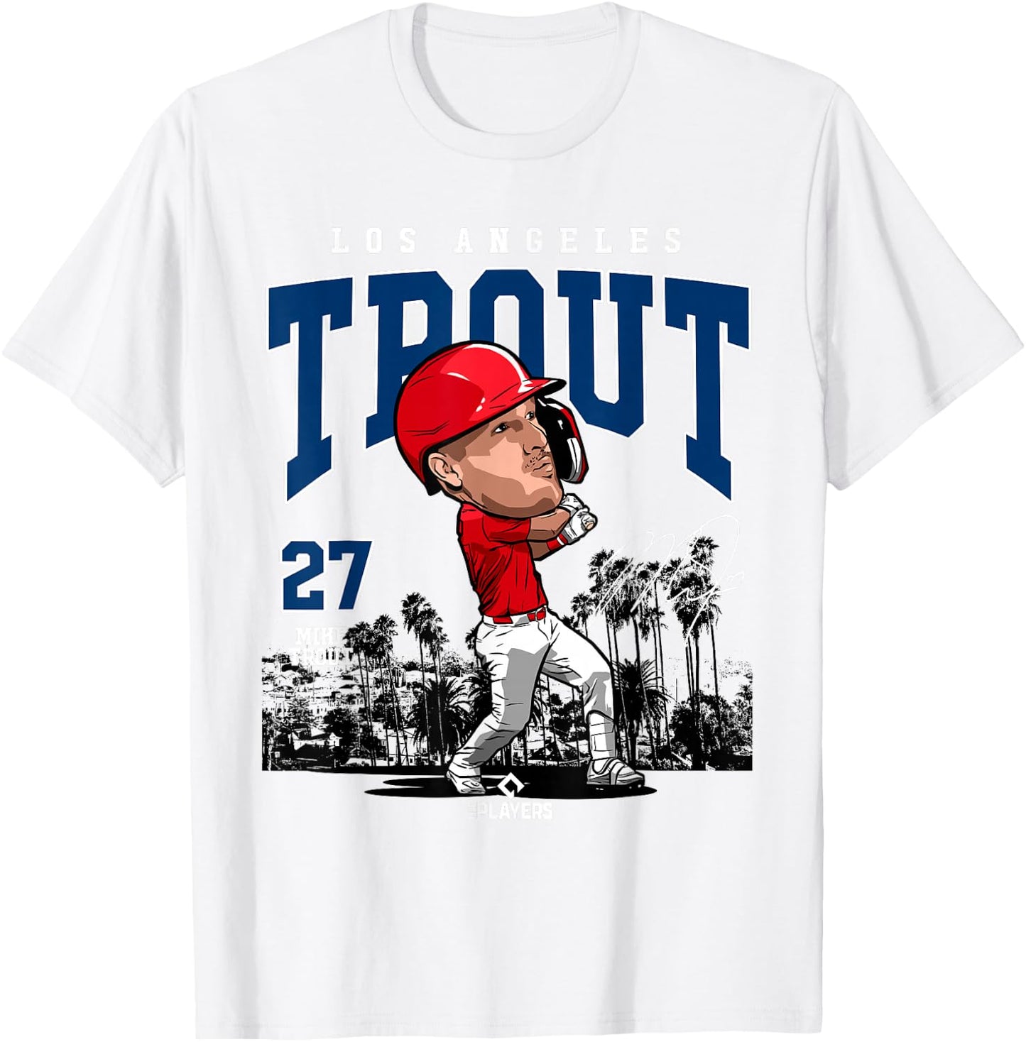 Mike Trout | Los Angeles Baseball MLB Players | MLBTRO4006 T-Shirt - T-Shirt | White