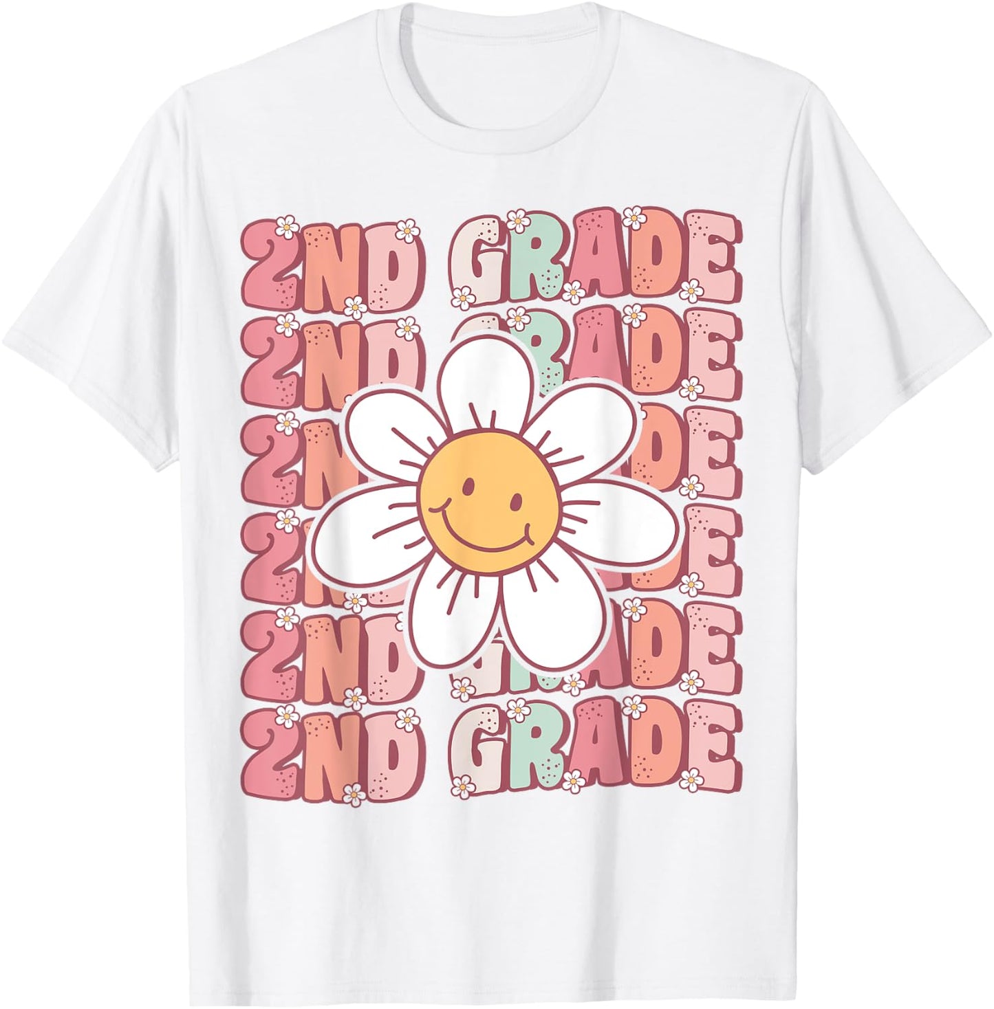 Groovy 2nd Grade Back To School First Day of Second Grade T-Shirt - T-Shirt | White