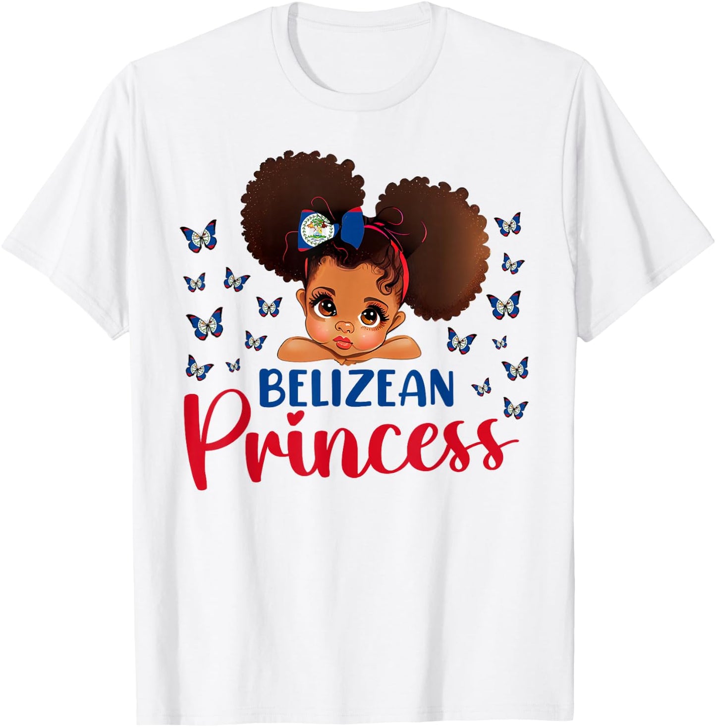 Belizean Princess Belize for Black Girls Kids T-Shirt - T-Shirt | White