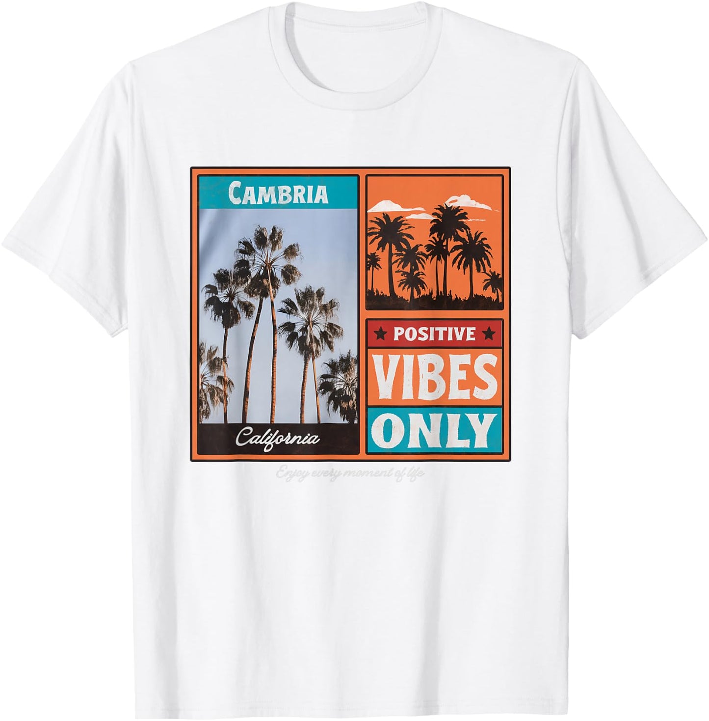 Cambria California CA Retro T-Shirt - T-Shirt | White
