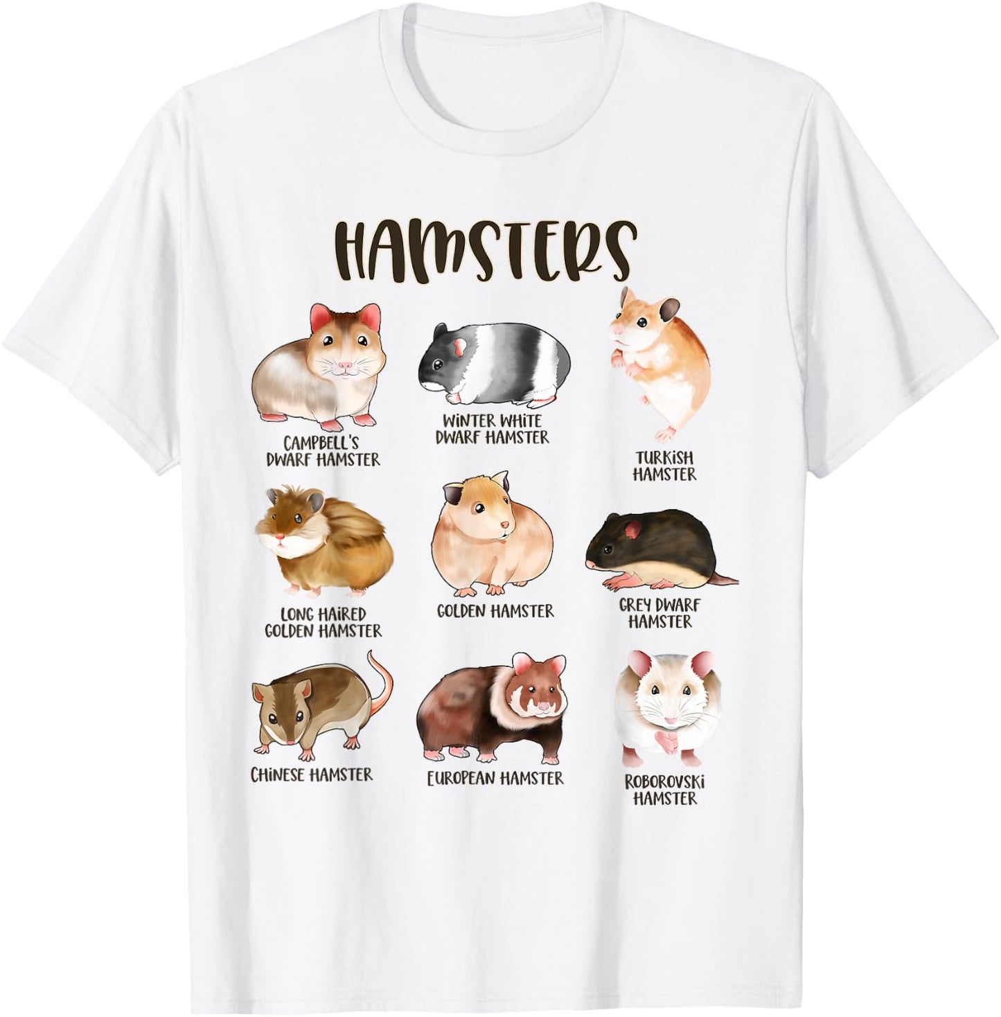 Many different hamsters - types of hamsters T-Shirt - T-Shirt | White