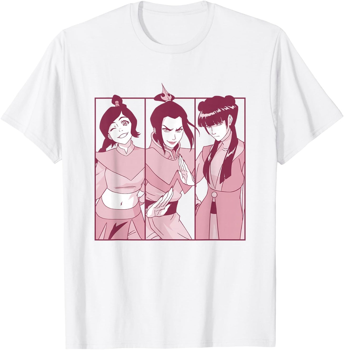 Avatar: The Last Airbender Mighty Women Warrior Panels T-Shirt - T-Shirt | White