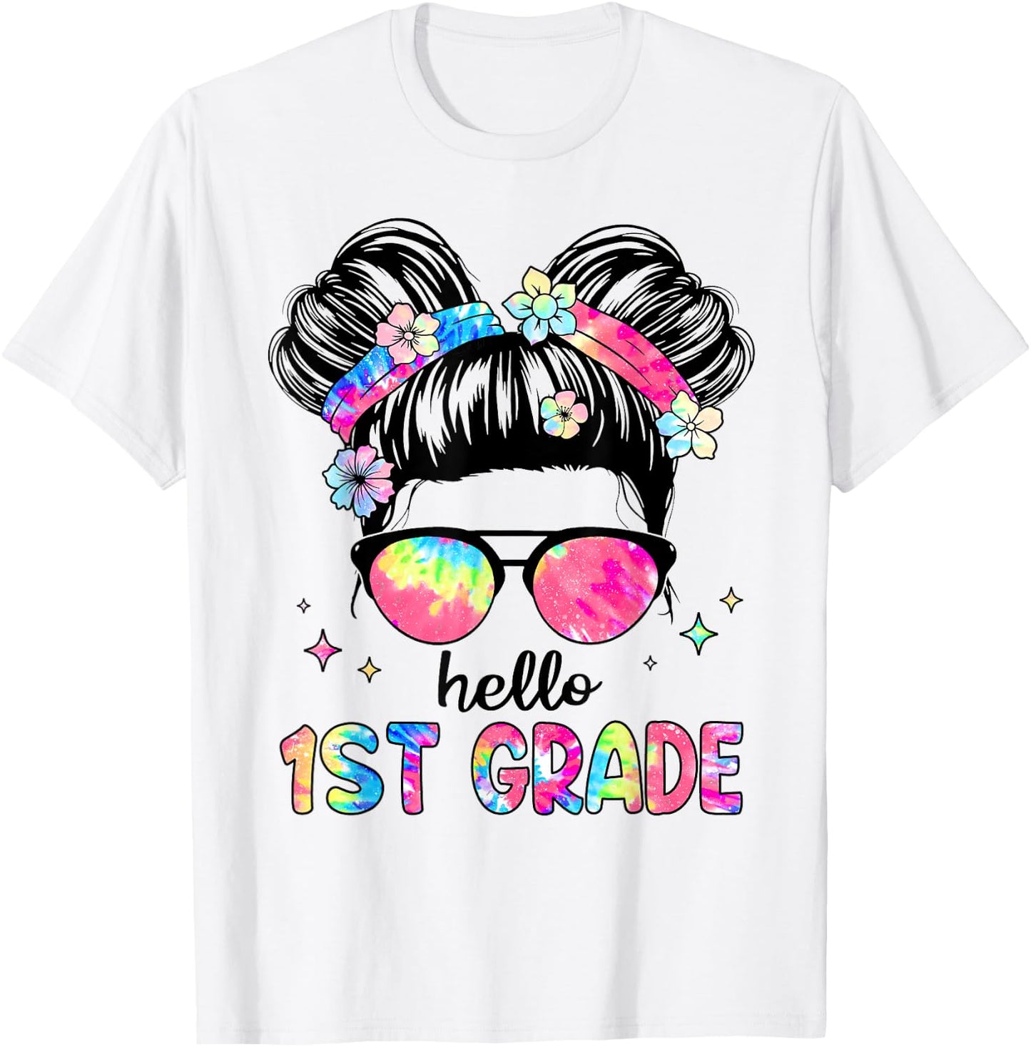 Hello First Grade Teacher 1st Grade Girl Kids Back to School T-Shirt - T-Shirt | White