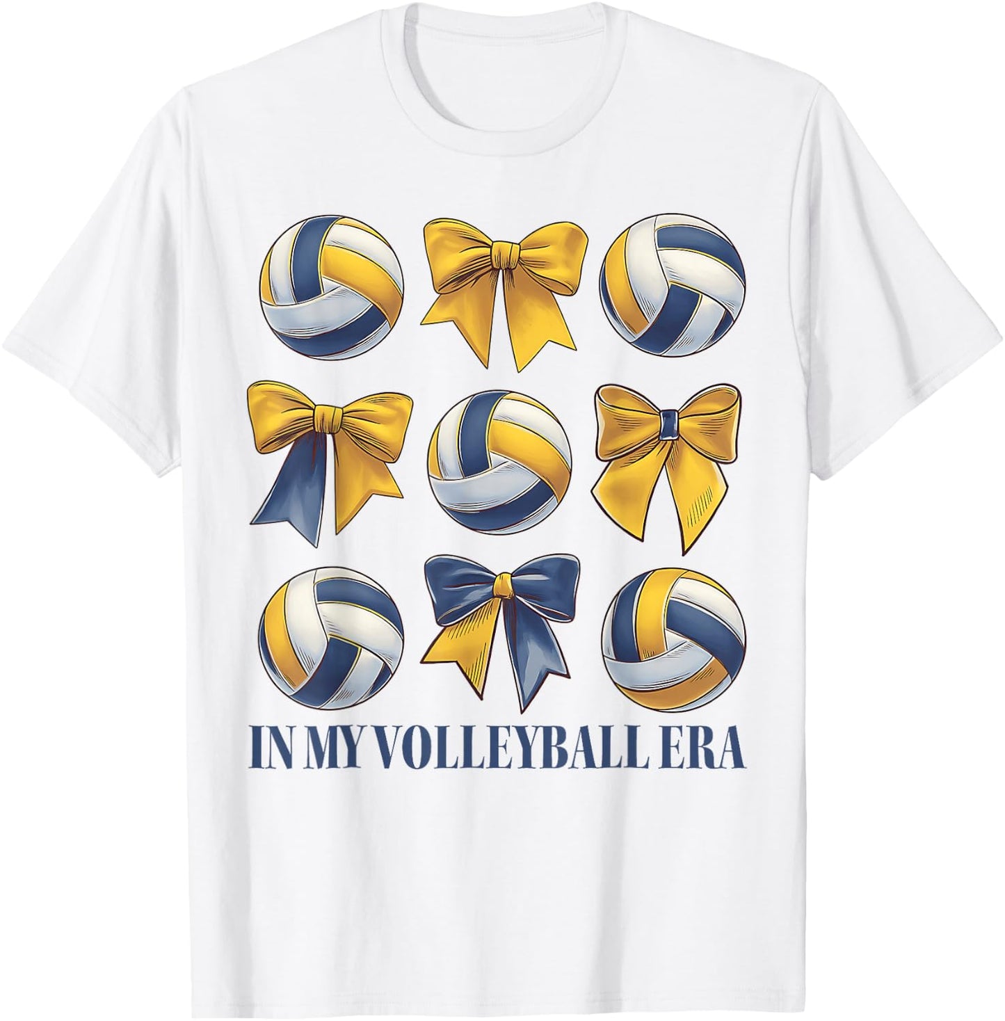 In My Volleyball Era Coquette Bow Volleyball Season Women T-Shirt - T-Shirt | White