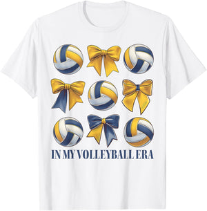 In My Volleyball Era Coquette Bow Volleyball Season Women T-Shirt - T-Shirt | White