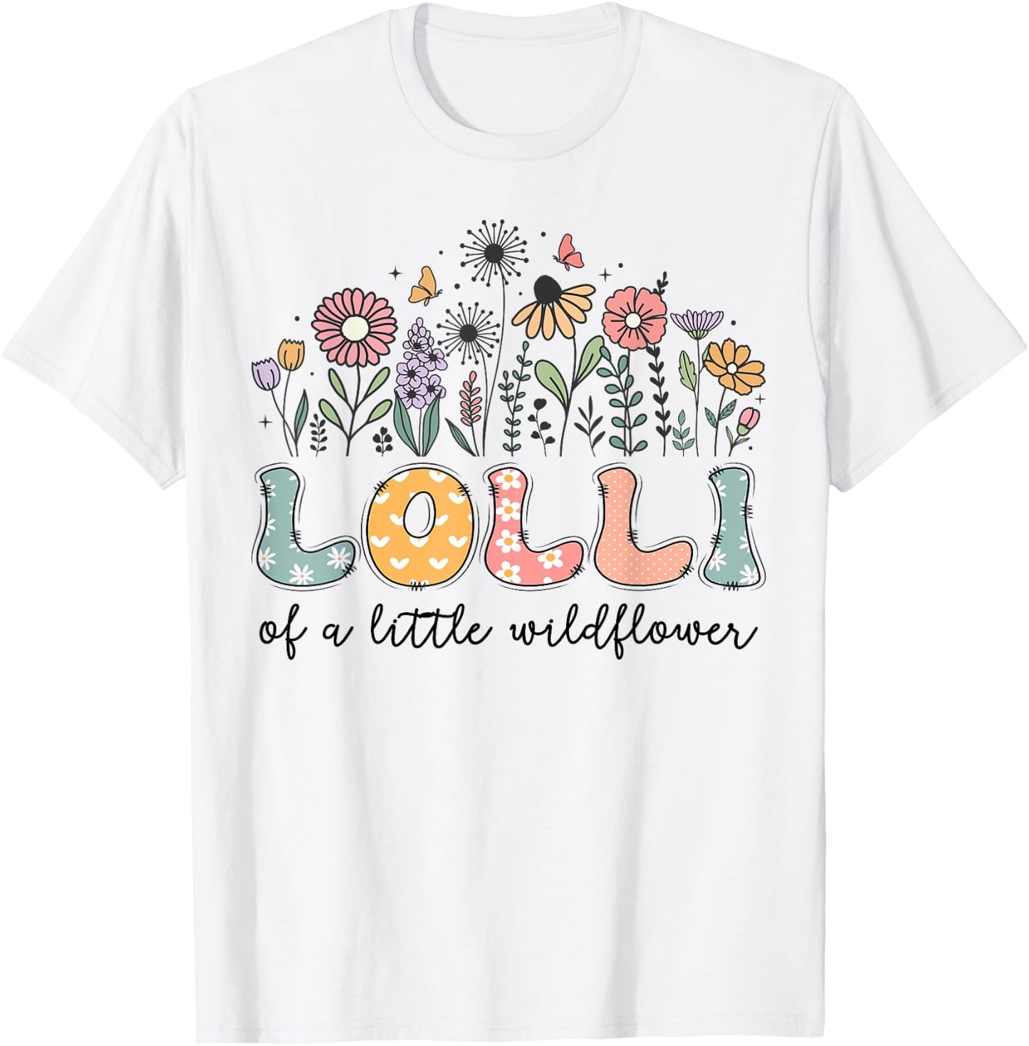 Lolli Of The Little Wildflower Baby Birthday Party T-Shirt - T-Shirt | White