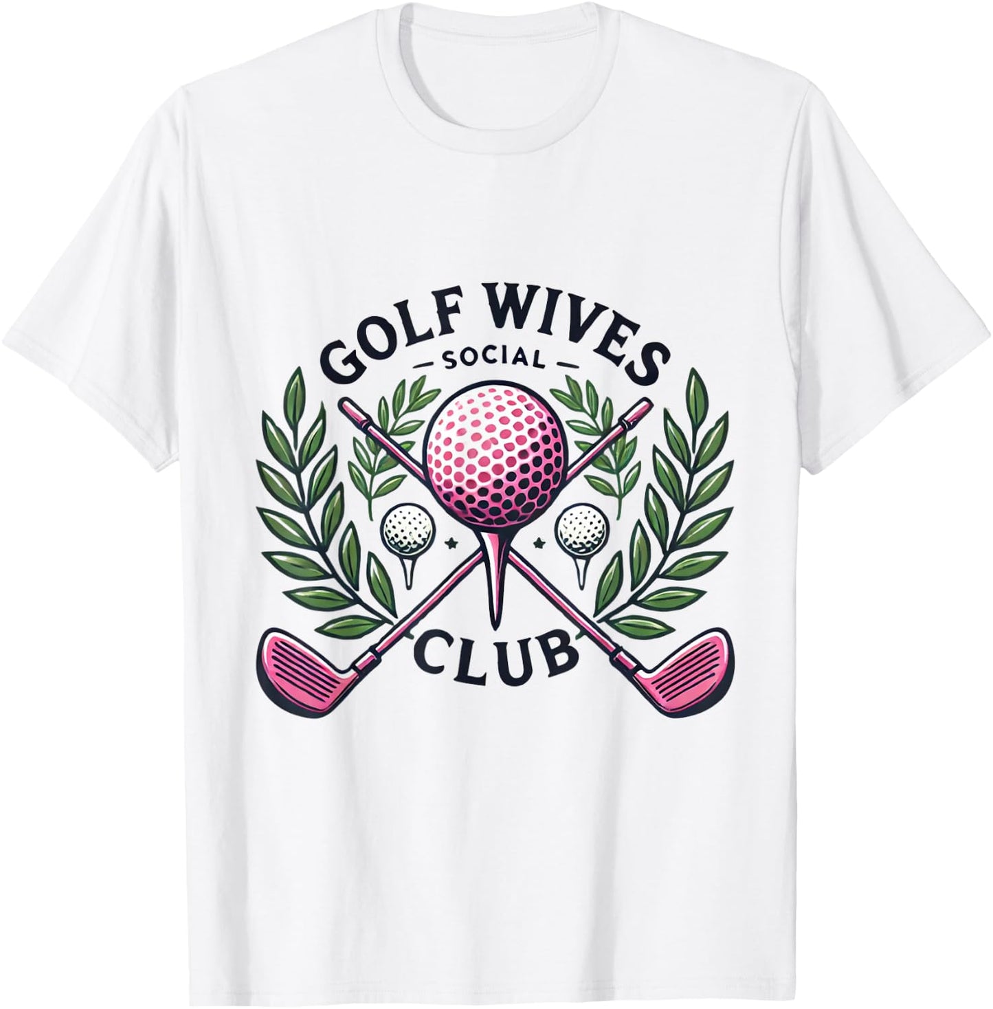 Cool Golf Wives Social Club Golf Lover T-Shirt - T-Shirt | White