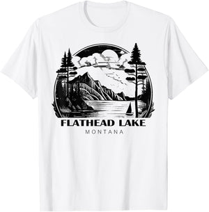 Flathead Lake Montana T-Shirt - T-Shirt | White