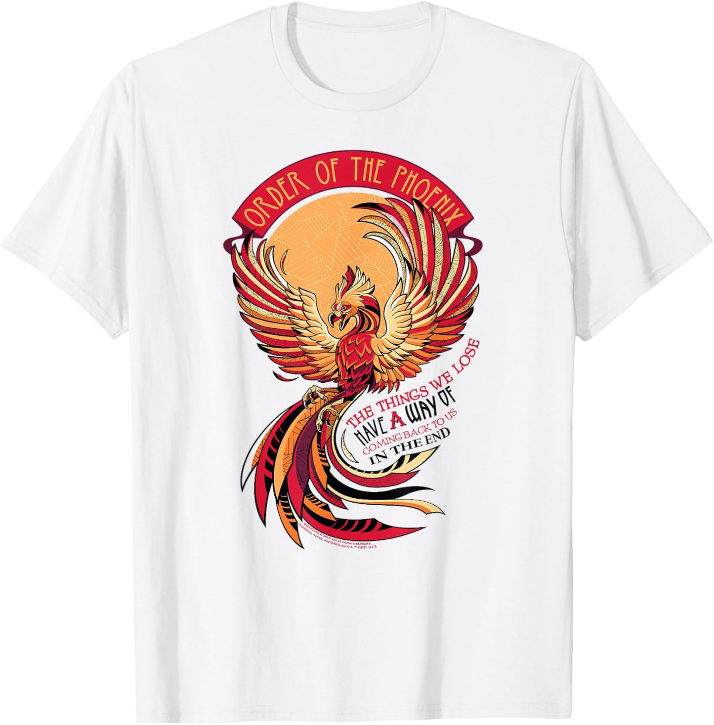 Harry Potter Mosaic Order of The Phoenix Small T-Shirt - T-Shirt | White