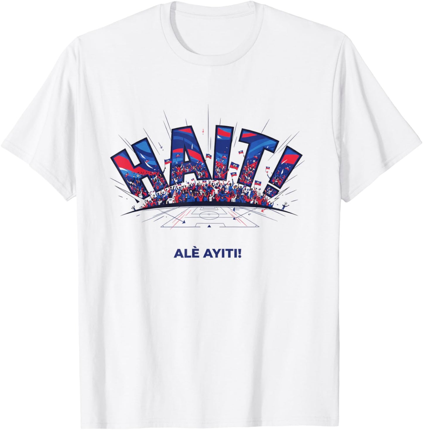 Haiti Ale Ayiti Soccer Fan Shirt 2026 Supporter T-Shirt - T-Shirt | White