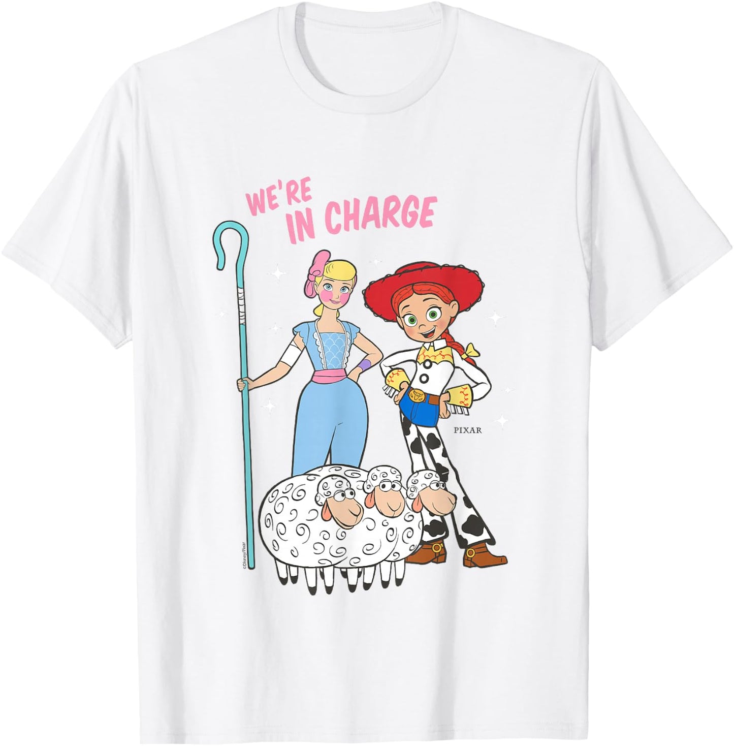 Disney Pixar Toy Story We're in Charge Bo Peep Jessie T-Shirt - T-Shirt | White