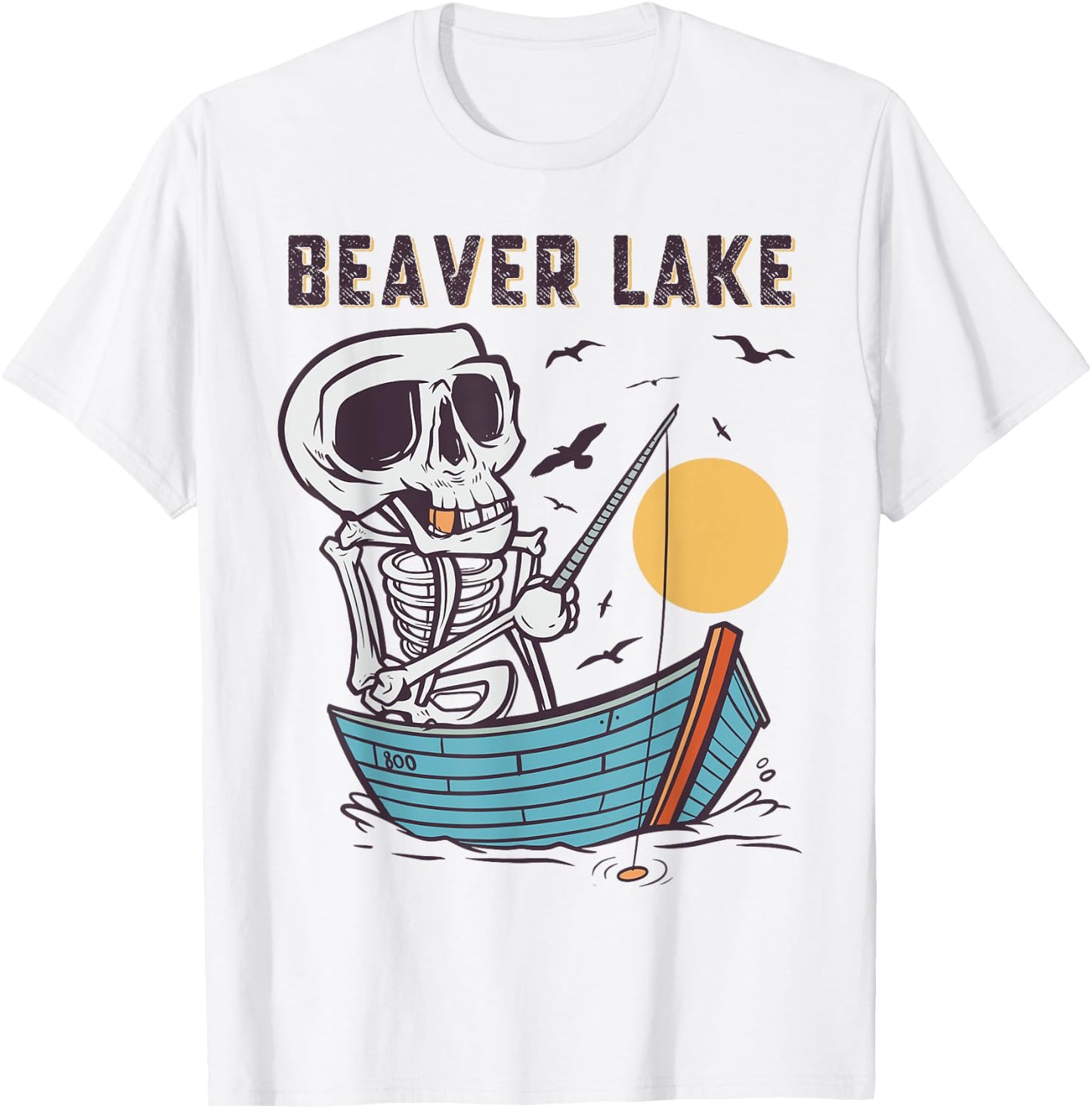 Beaver Lake Fishing, Beaver Lake T-Shirt - T-Shirt | White