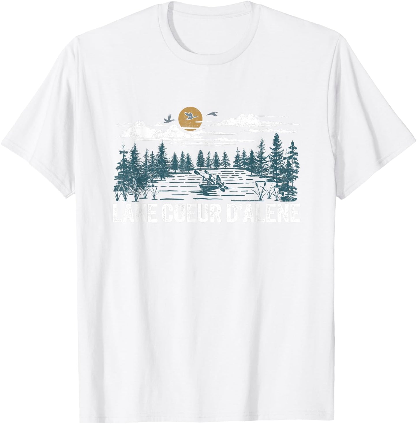 Lake Coeur d'Alene Idaho T-Shirt - T-Shirt | White