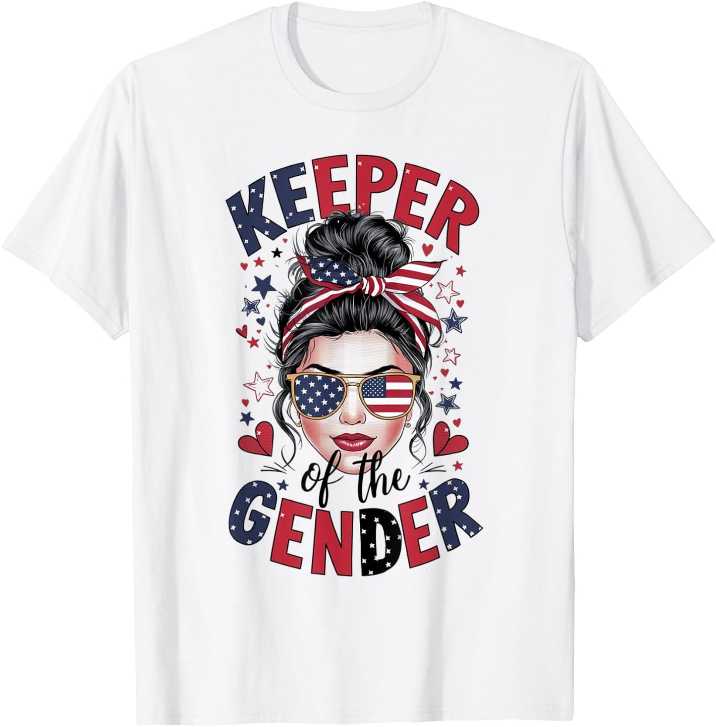Keeper of the Gender Moms Fourth 4th of july Gender Reveal Men T-Shirt - T-Shirt | White