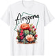 Love State Of Arizona Blooming Cactus Flowers T-Shirt - T-Shirt | White