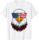 American Flag Patriotic Eagle Shirt Men Boys 4th of July T-Shirt - T-Shirt | White