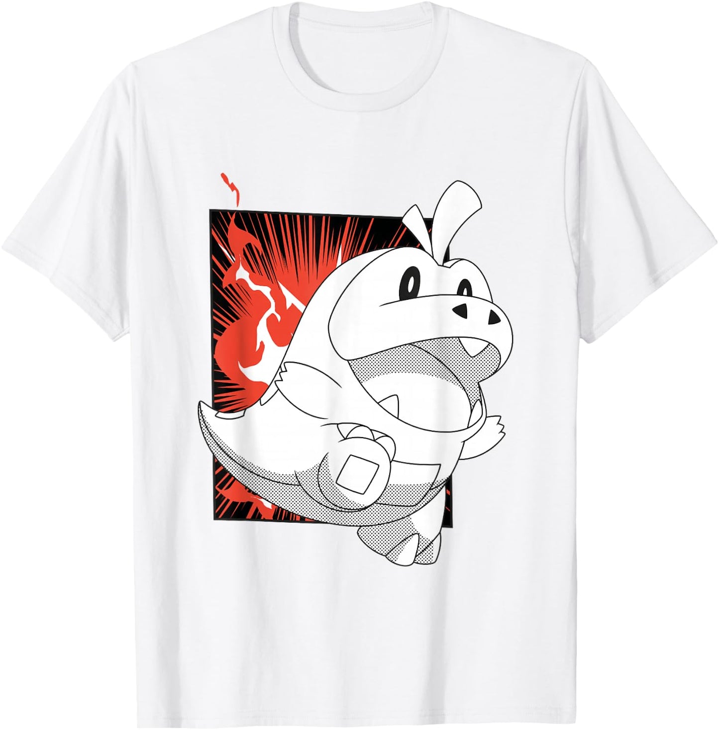 Pokémon Fuecoco Full Of Joy Fiery Shot Vintage T-Shirt - T-Shirt | White