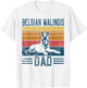 Dog | Belgian Shepherd Papa - Vintage Belgian Malinois Dad T-Shirt - T-Shirt | White