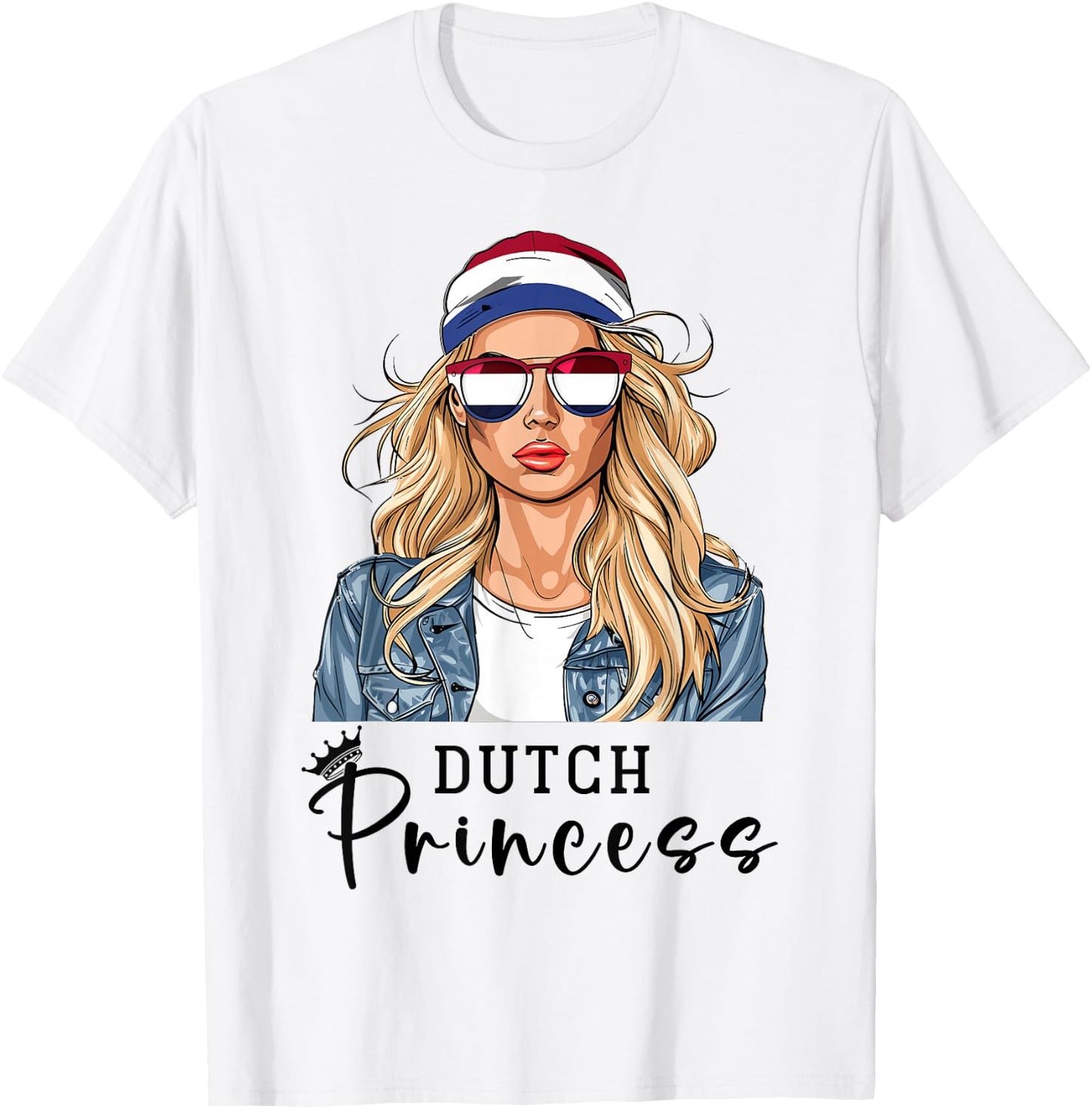 Dutch Flag Souvenirs Woman Princess Products Netherlands T-Shirt - T-Shirt | White