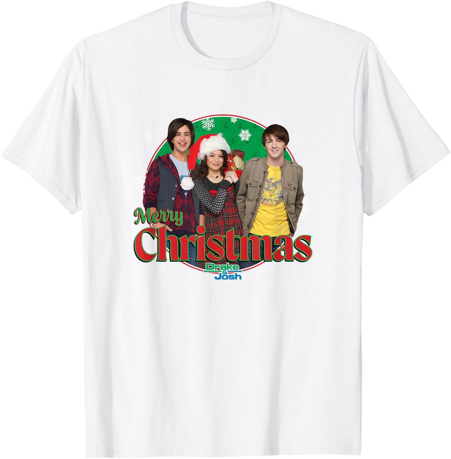 Drake and Josh Christmas Merry X-Mas Drake, Josh & Megan T-Shirt - T-Shirt | White