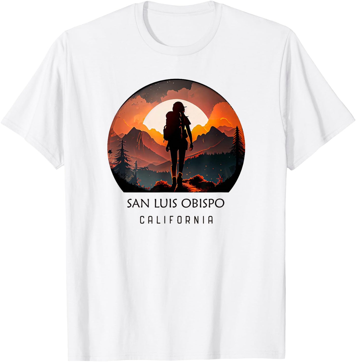 San Luis Obispo Hiking Outdoors Souvenir T-Shirt - T-Shirt | White