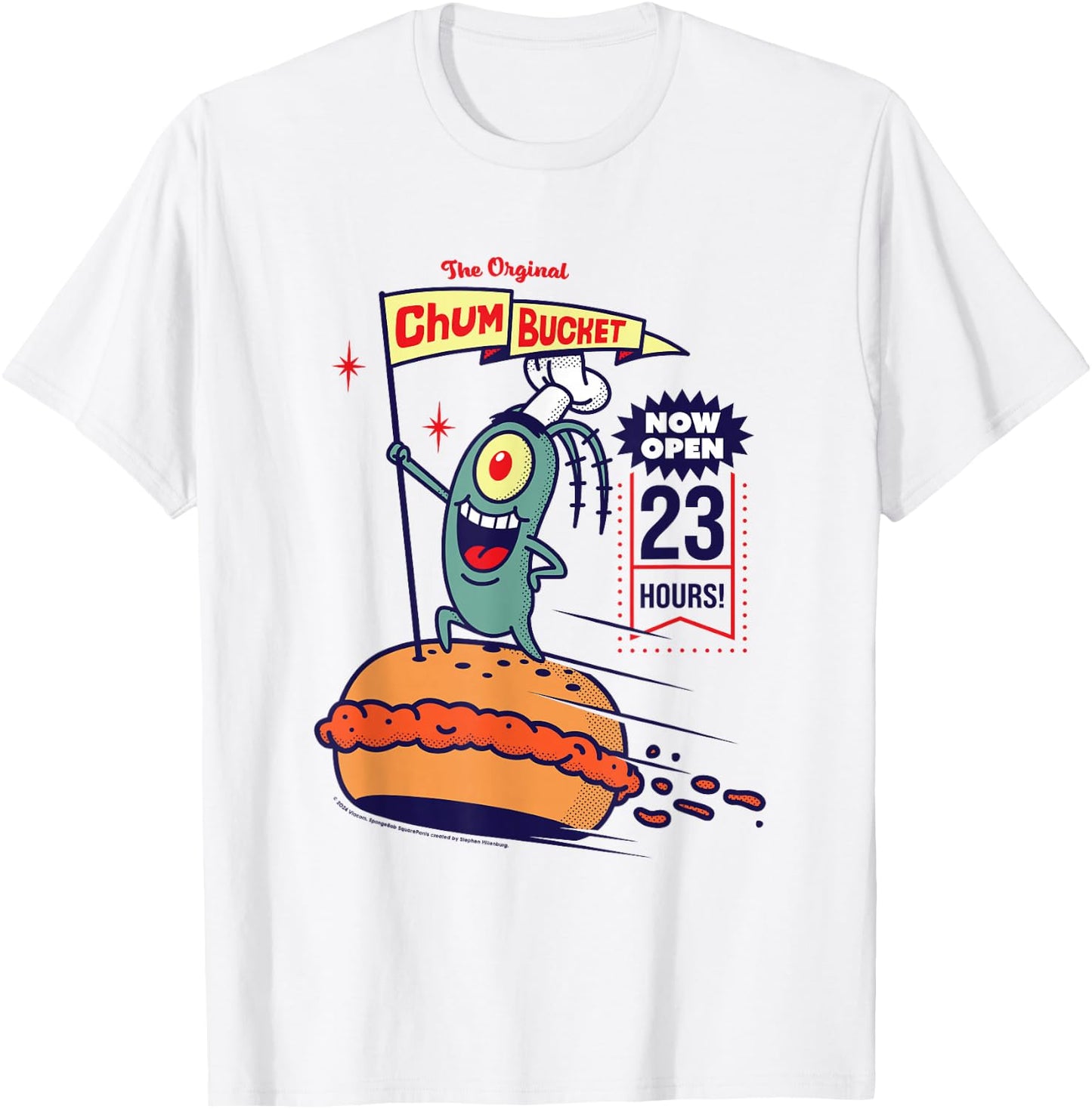 Spongebob Squarepants The Original Chum Bucket T-Shirt - T-Shirt | White