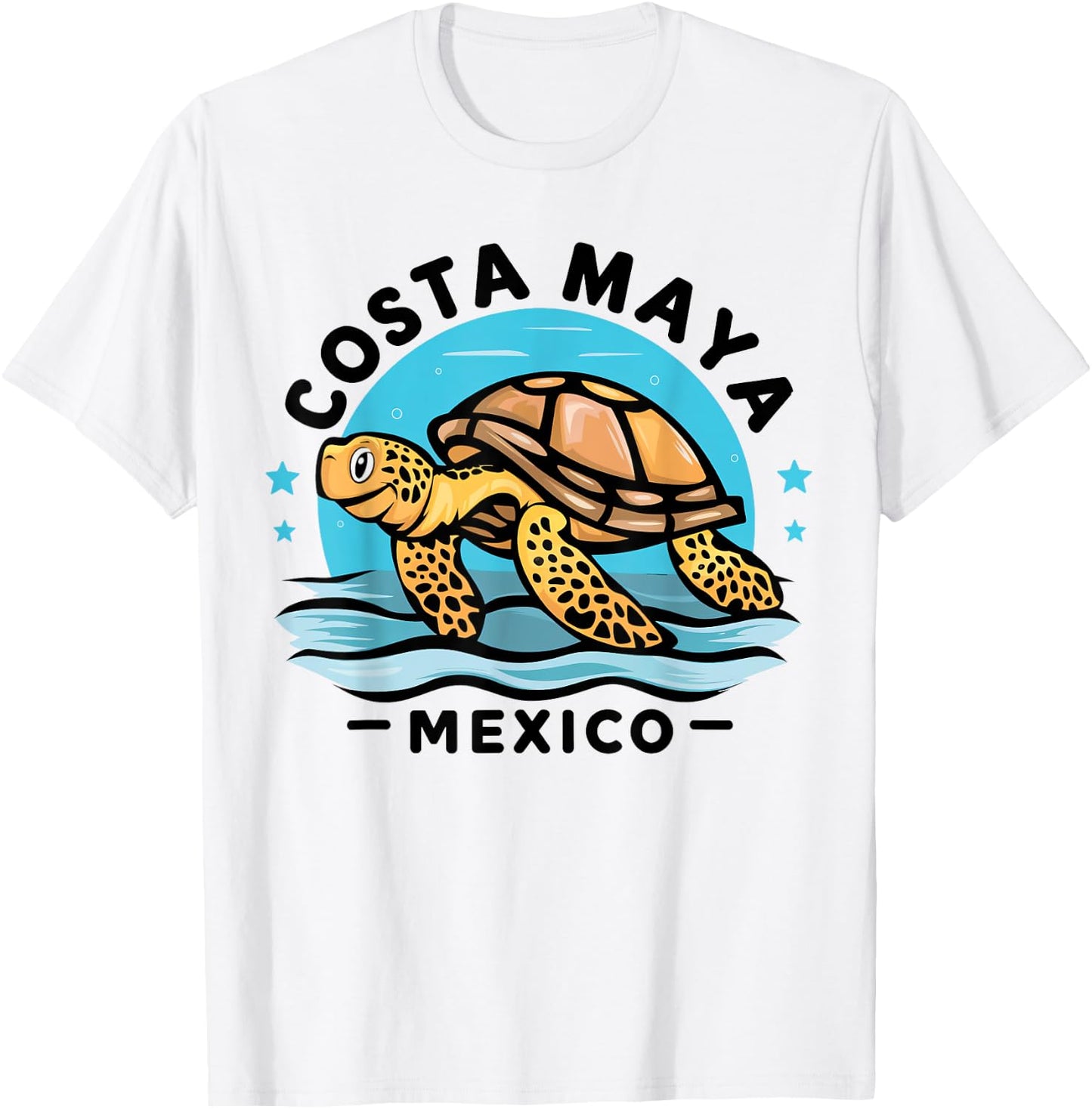 Costa Maya Mexico Turtle Vacation Souvenir Beach Men Women Girls Kids T-Shirt - T-Shirt | White