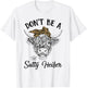 Don't Be A Salty Heifer Vintage Cow Leopard Bandana Cowgirl T-Shirt - T-Shirt | White