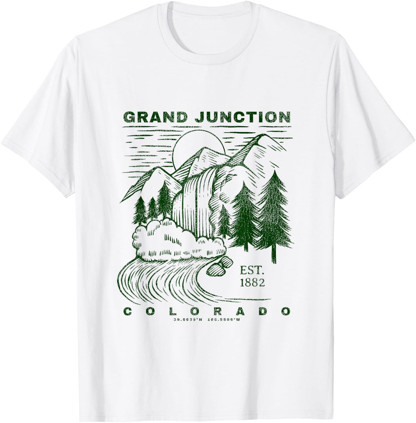 Grand Junction Colorado Neat Souvenir Rustic Grand Junction T-Shirt - T-Shirt | White