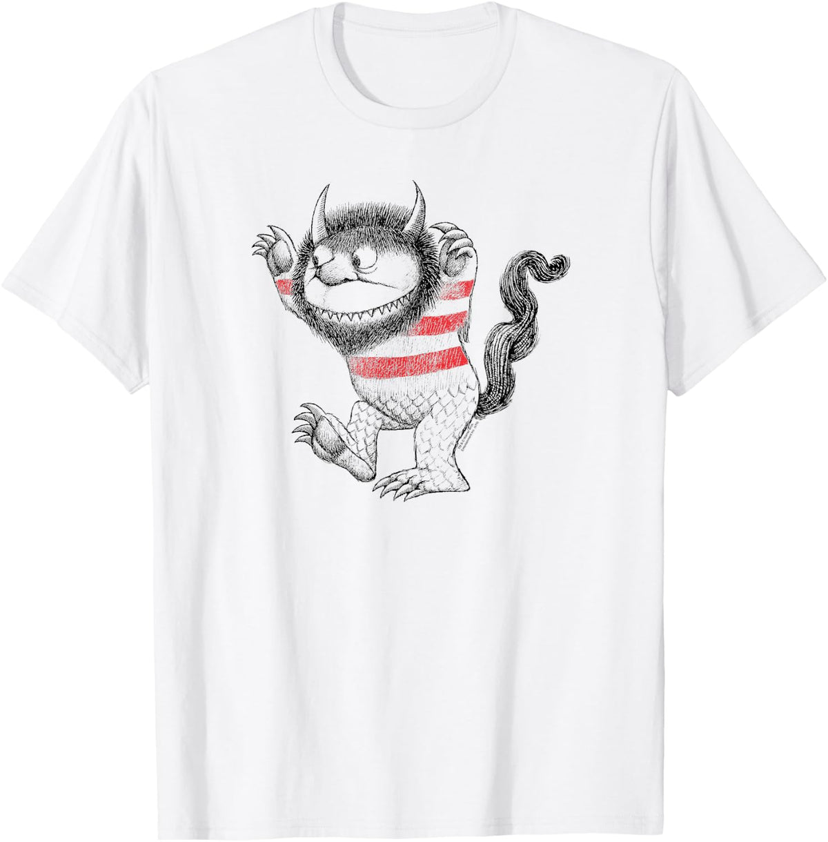 Where the Wild Things Are Carol Line Art T-Shirt - T-Shirt | White