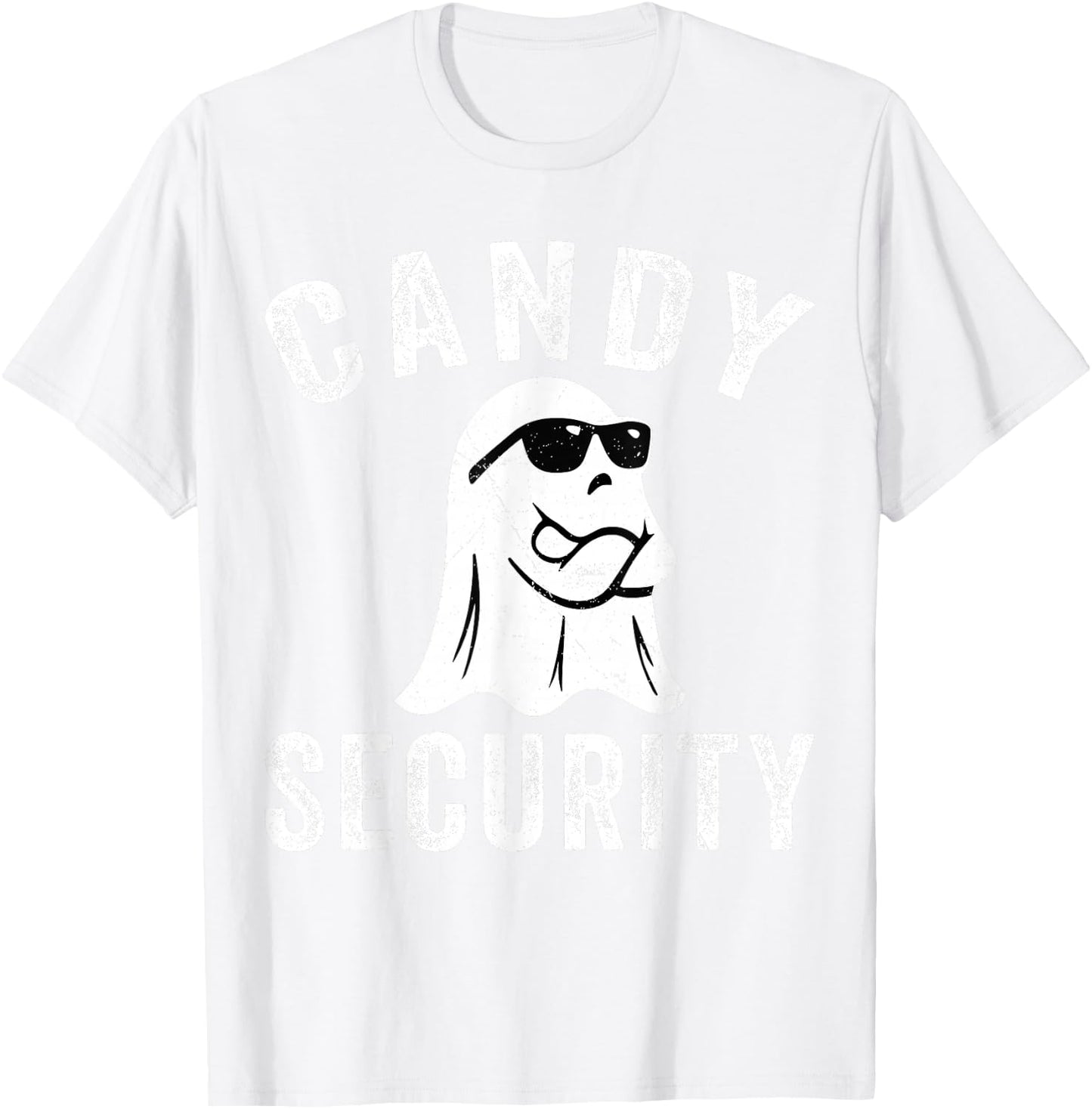 Easy Halloween Costume Halloween Candy Security Ghost T-Shirt - T-Shirt | White