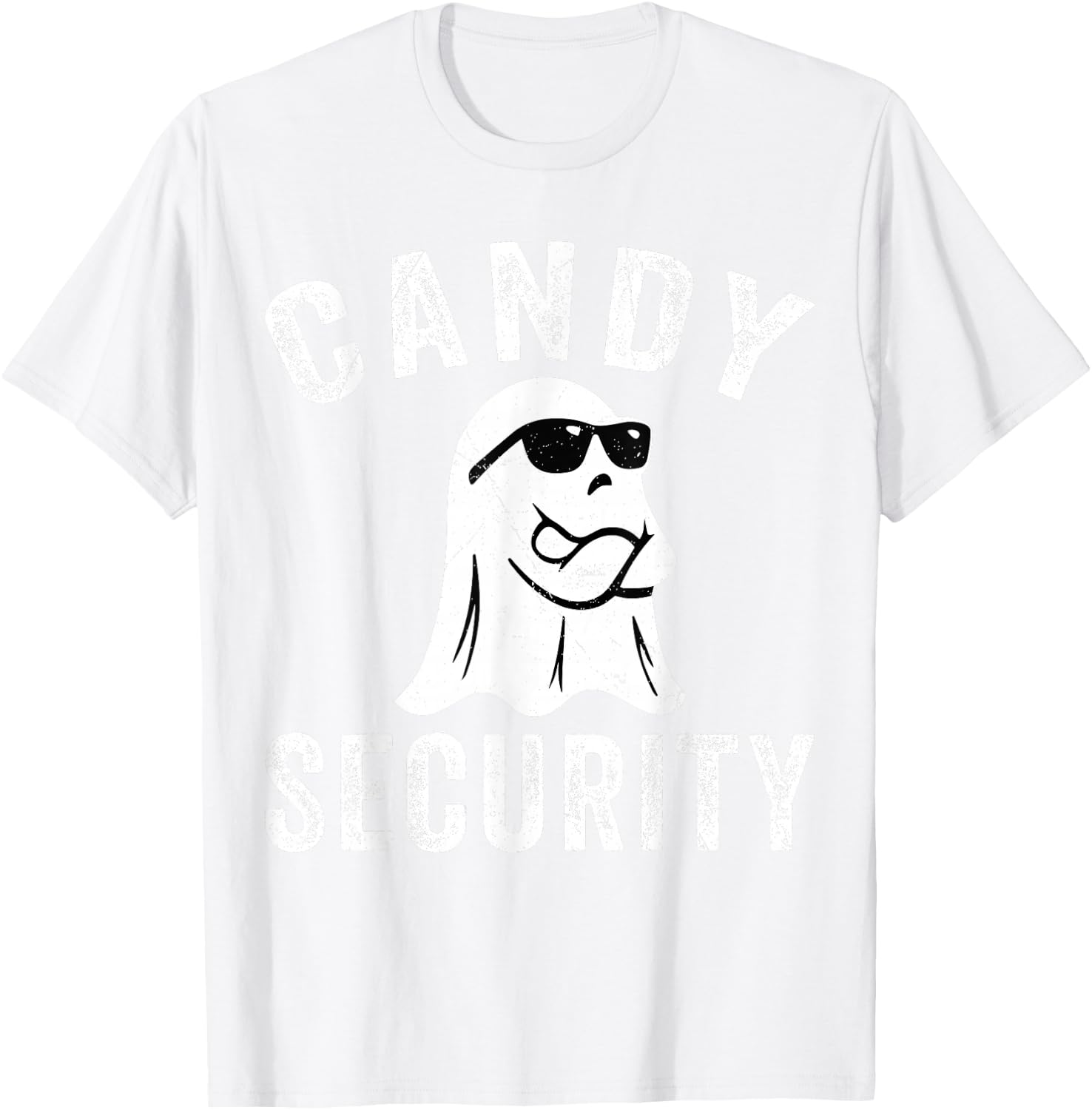Easy Halloween Costume Halloween Candy Security Ghost T-Shirt - T-Shirt | White