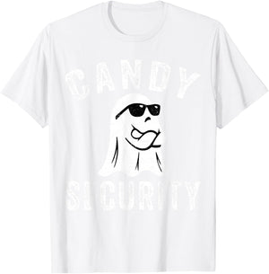 Easy Halloween Costume Halloween Candy Security Ghost T-Shirt - T-Shirt | White