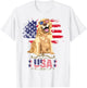 Golden Retriever July 4th Outfit Ideas Women & Dog Owner T-Shirt - T-Shirt | White