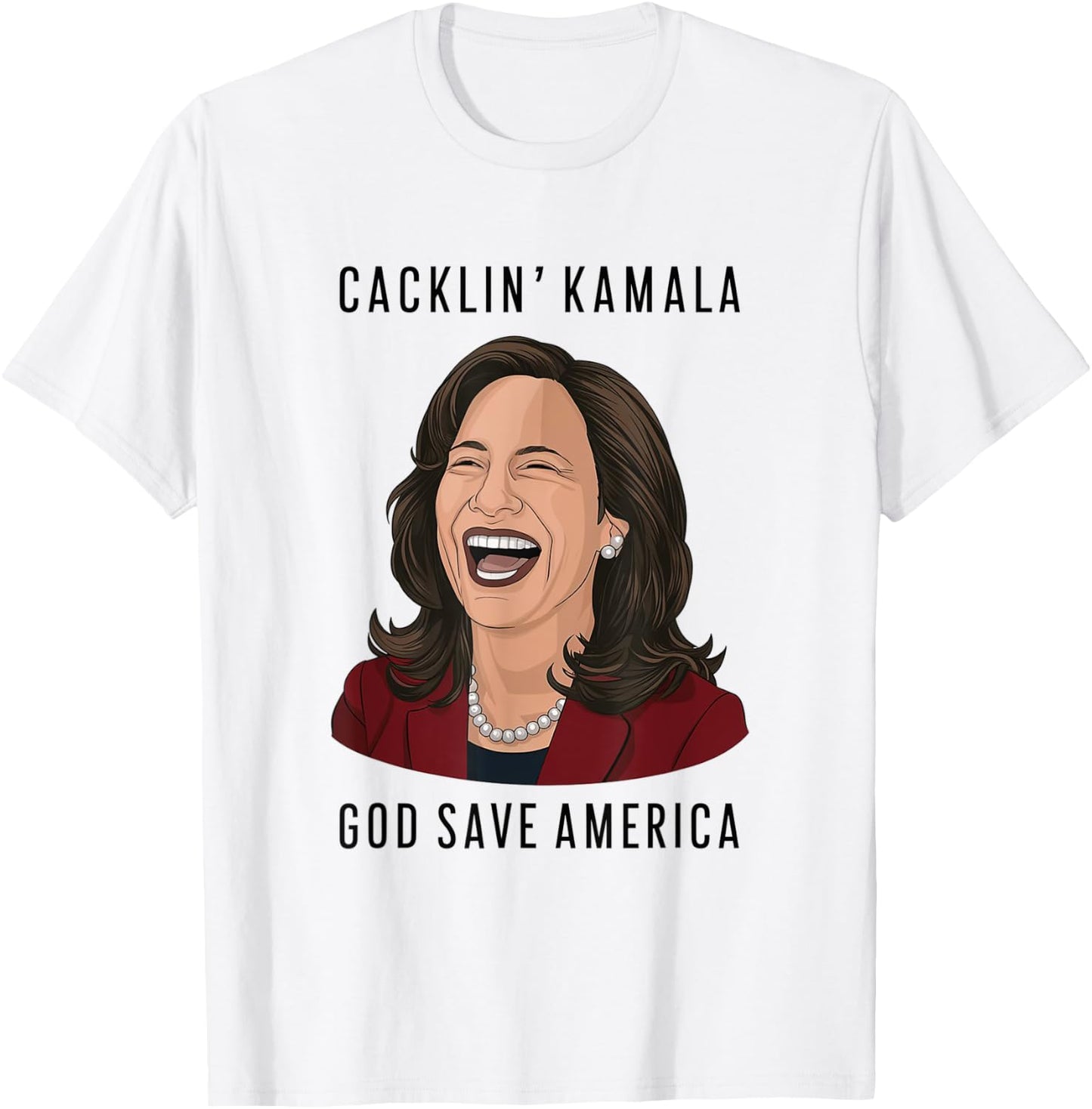 Socialdudtees Funny Anti Laughing Kamala Harris Election T-Shirt - T-Shirt | White