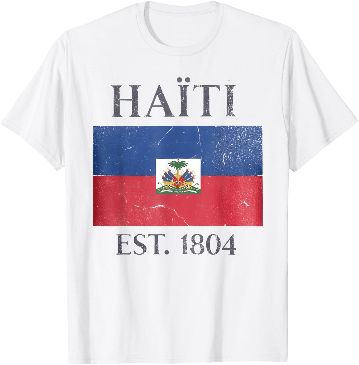 Haitian Revolution 1804 Haiti Flag Independence Day T-Shirt - T-Shirt | White