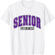 Class of 2025 Purple High School College Seniors Retro Grad T-Shirt - T-Shirt | White
