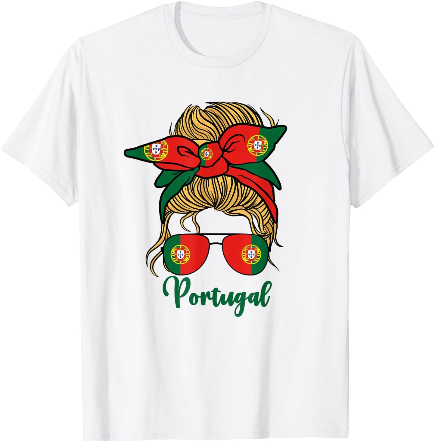 Cute Portuguese Girl Women Portuguesa Portugal Flag Girls T-Shirt - T-Shirt | White