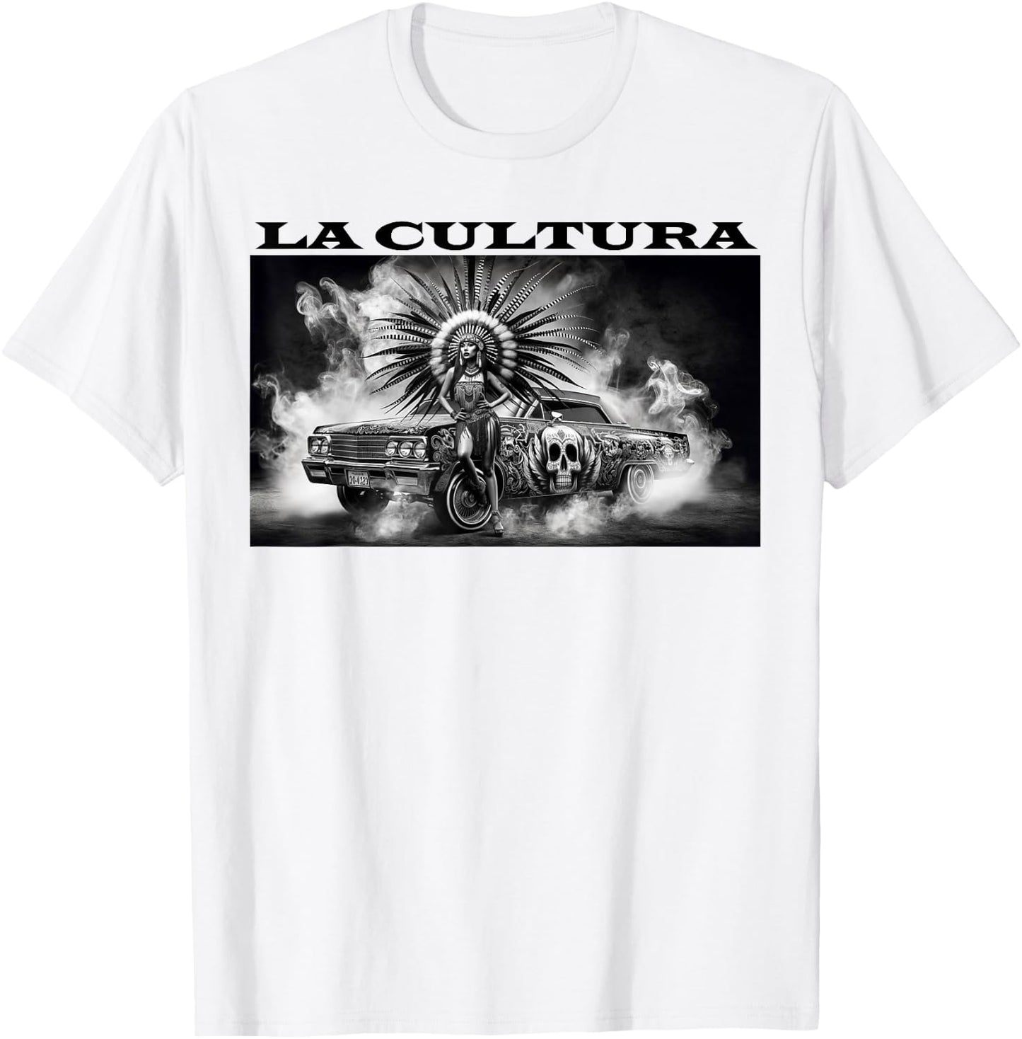 Chicano Mexican Culture Lowriders Aztec Classic La Cultura T-Shirt - T-Shirt | White