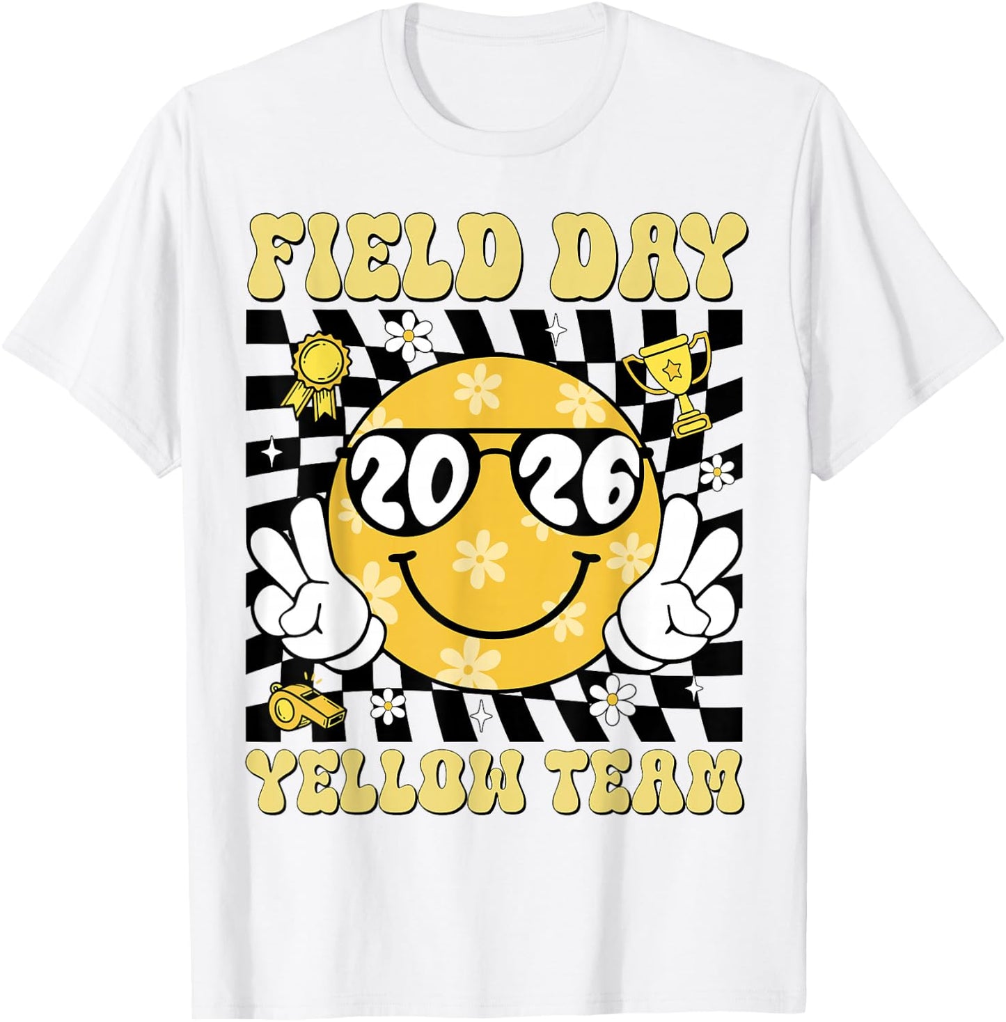 Field Day Yellow Team Funny for Teacher Kids Field Day Games T-Shirt - T-Shirt | White