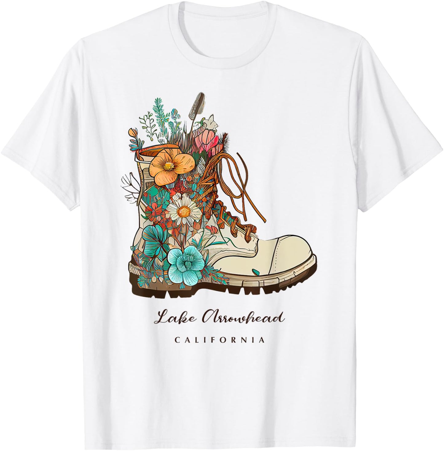 Lake Arrowhead Hiking Outdoors Souvenir T-Shirt - T-Shirt | White