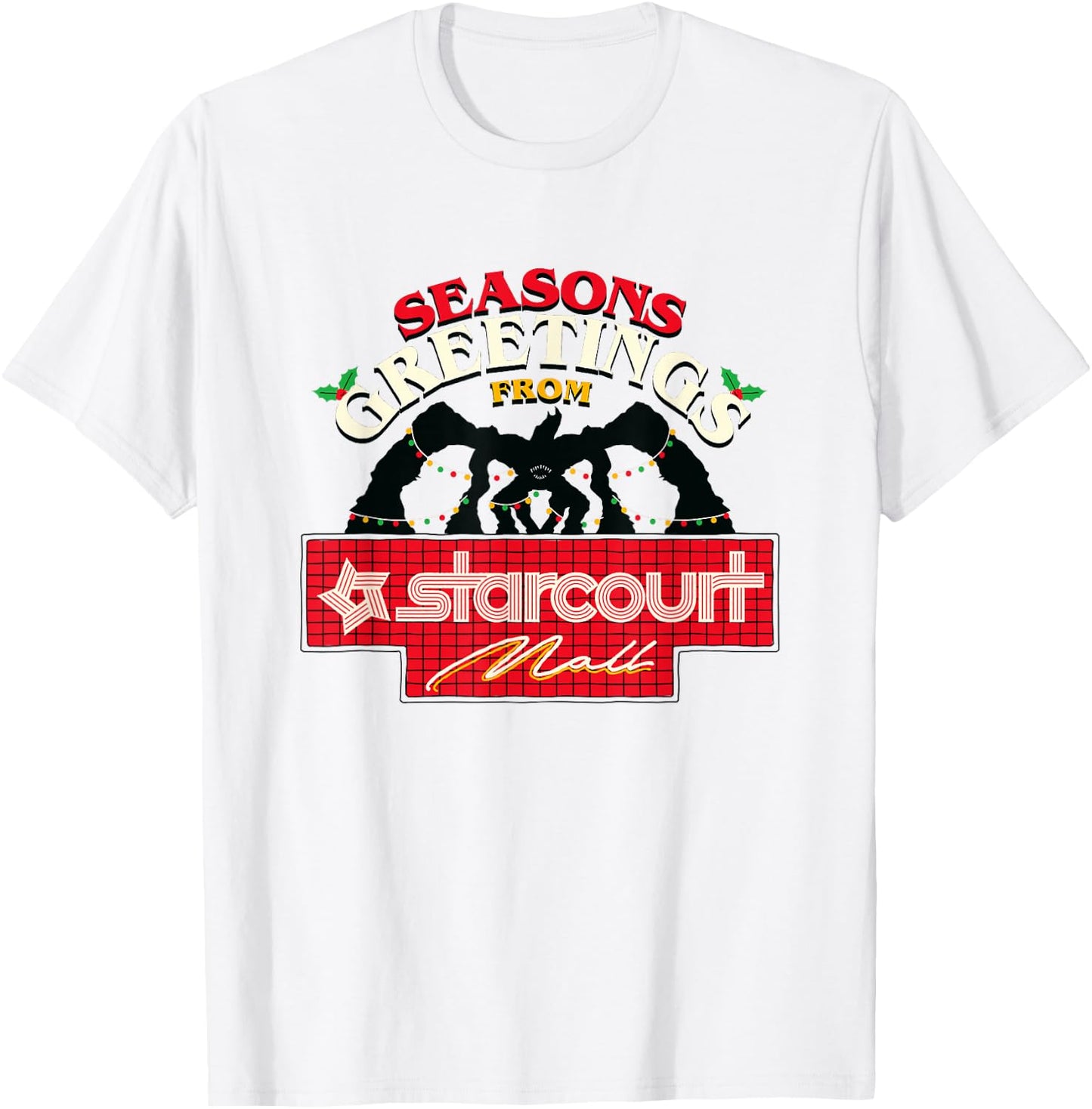 Stranger Things Christmas Seasons Greetings From Startcourt T-Shirt - T-Shirt | White